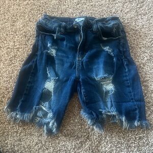 Cello Blue Denim Jeans-Mid Thigh Length